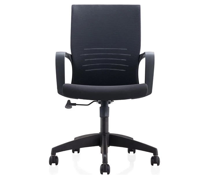 Leather Seat Mesh Back Office Furniture Staff Computer Work Chair
